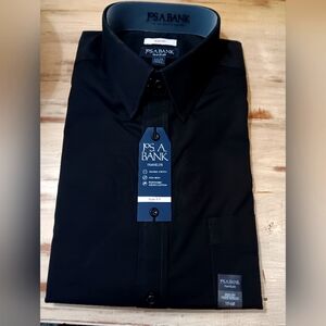 Jos.a.Bank Black Dress Shirt 17/35 Slim fit NWT